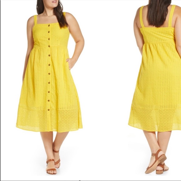 J. Crew midi sundress embroidered eyelets Sz 12 - Picture 2 of 8